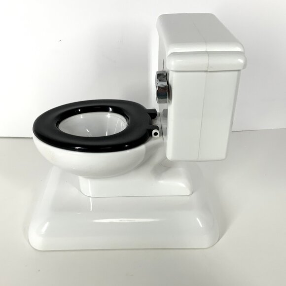 Original 1994 TOILET COIN BANK Makes Real Flushing Sound Novelty Commode Bank - Picture 4 of 10